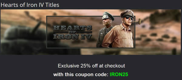 Hearts of Iron 4 25%オフ クーポン Green Man Gaming