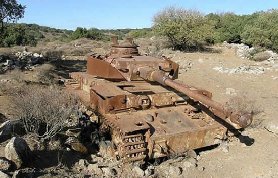 シリア軍 4号戦車 残骸