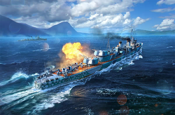 WoWS 朝潮 Tier8 日本プレミアム駆逐艦